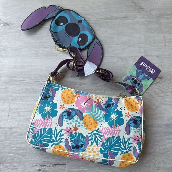 Disney Lilo and stitch Bioworld Contemporary Multicolor purse NWT in packaging - Picture 5 of 6